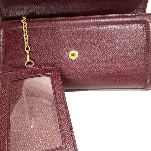 Ferragamo Vara Burgundy Leather Continental Wallet/Clutch/Crossbody - Picture 10 of 12